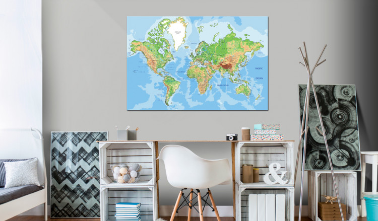Decorative Pinboard World Geography [Cork Map] 92239 additionalImage 3
