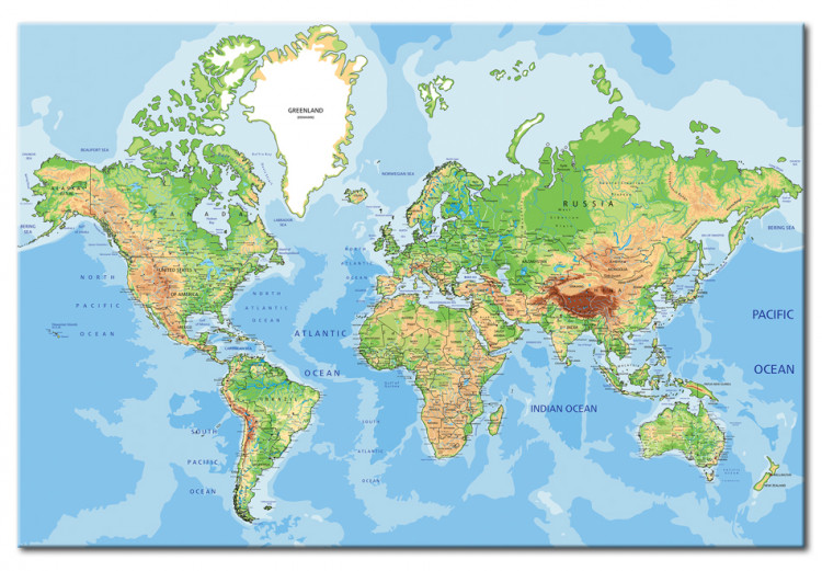 Decorative Pinboard World Geography [Cork Map] 92239 additionalImage 2