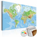 Decorative Pinboard World Geography [Cork Map] 92239
