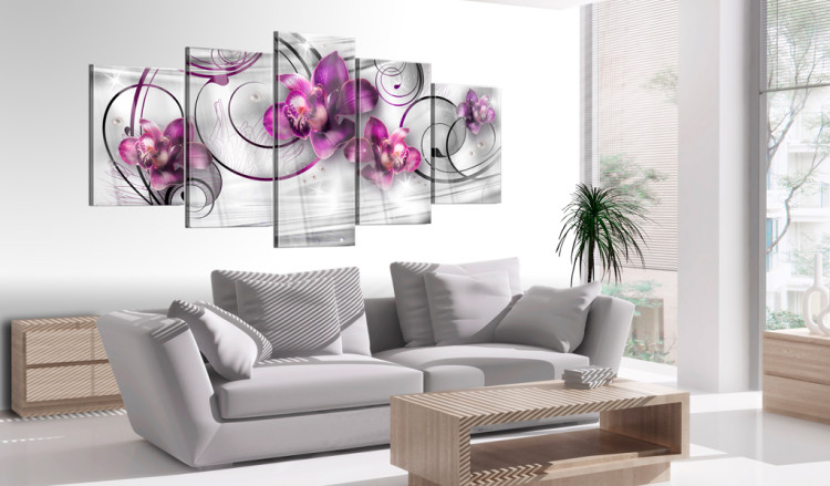 Print On Glass Orchids and Pearls [Glass] 92539 additionalImage 3