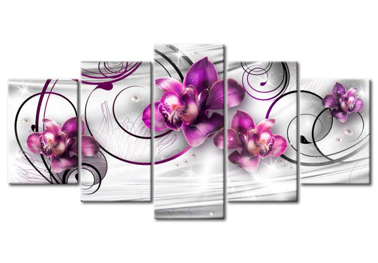 Print On Glass Orchids and Pearls [Glass] 92539 additionalImage 2