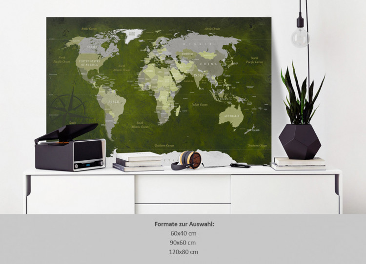 Decorative Pinboard Malachite World [Cork Map] 93939 additionalImage 7