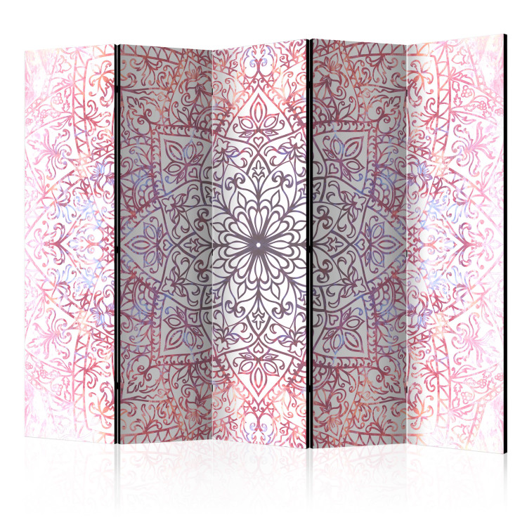 Room Separator Ethnic Perfection II - colorful mandala on a light background in Zen motif 95639