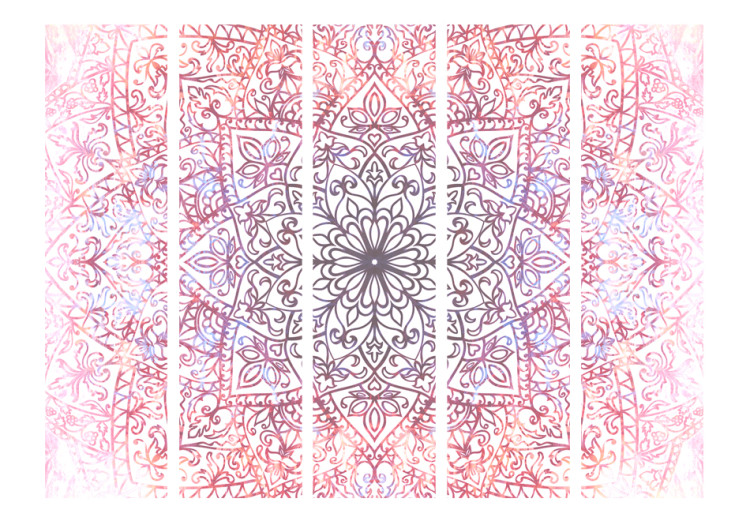 Room Separator Ethnic Perfection II - colorful mandala on a light background in Zen motif 95639 additionalImage 3