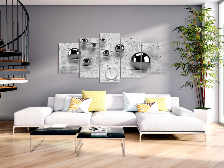 Canvas Print Balls and Concrete (5 Parts) Wide 107549 additionalImage 3