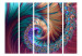 Room Divider Peacock's Tail II - abstract pink-blue spiral pattern of ornaments 114049 additionalThumb 3