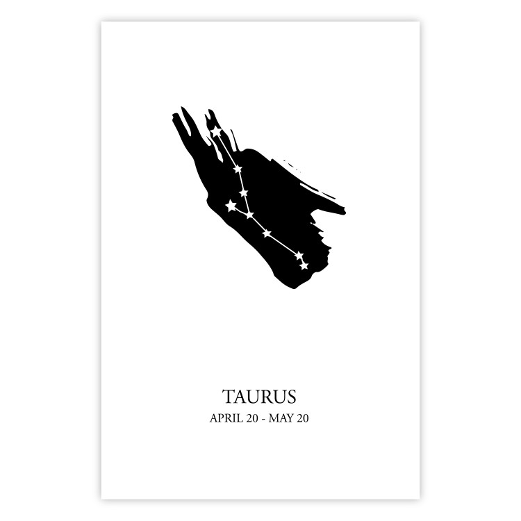 Poster Zodiac signs: Taurus - background with English texts and star constellation 114849 additionalImage 25