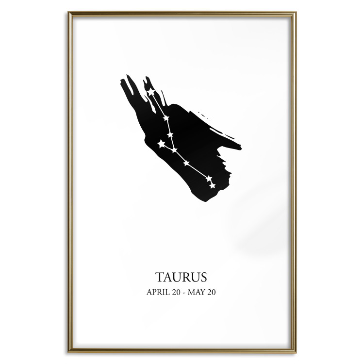Poster Zodiac signs: Taurus - background with English texts and star constellation 114849 additionalImage 14