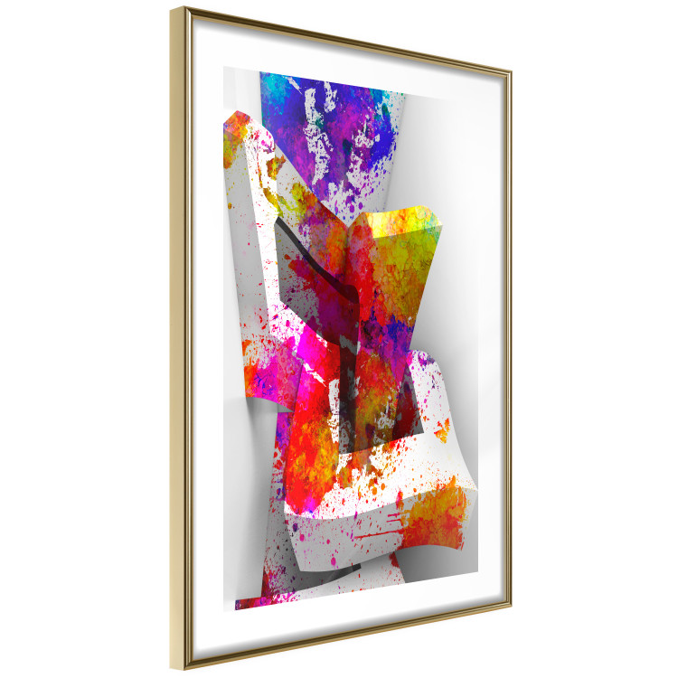 Wall Poster Three-dimensional shapes - colorful geometric abstraction in 3D form 115049 additionalImage 8