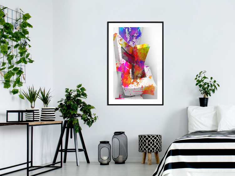 Wall Poster Three-dimensional shapes - colorful geometric abstraction in 3D form 115049 additionalImage 4