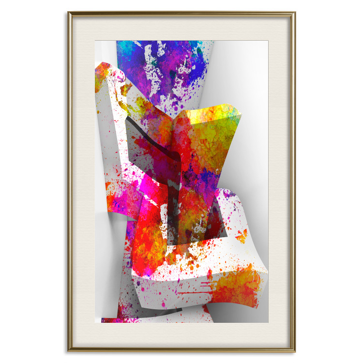 Wall Poster Three-dimensional shapes - colorful geometric abstraction in 3D form 115049 additionalImage 19