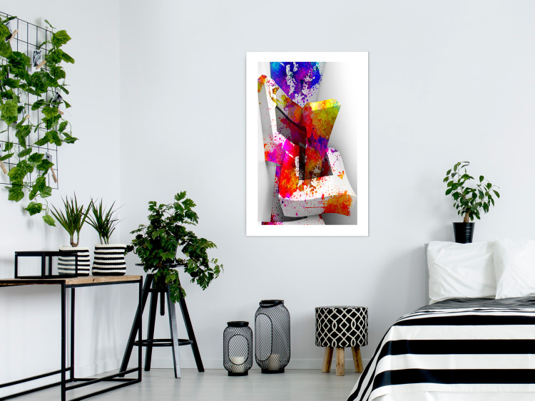 Wall Poster Three-dimensional shapes - colorful geometric abstraction in 3D form 115049 additionalImage 4
