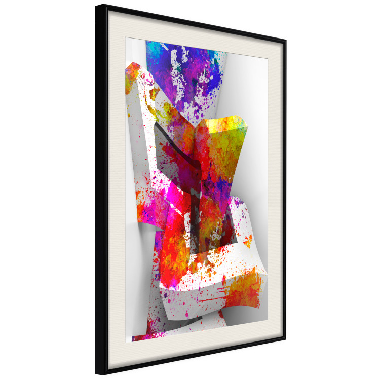 Wall Poster Three-dimensional shapes - colorful geometric abstraction in 3D form 115049 additionalImage 3