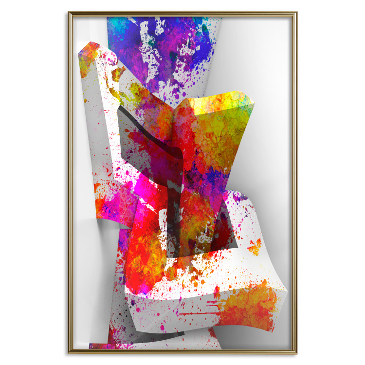 Wall Poster Three-dimensional shapes - colorful geometric abstraction in 3D form 115049 additionalImage 20