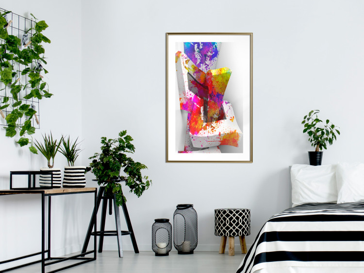 Wall Poster Three-dimensional shapes - colorful geometric abstraction in 3D form 115049 additionalImage 13