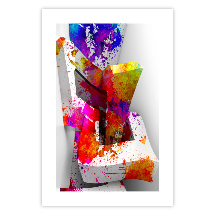 Wall Poster Three-dimensional shapes - colorful geometric abstraction in 3D form 115049 additionalImage 25