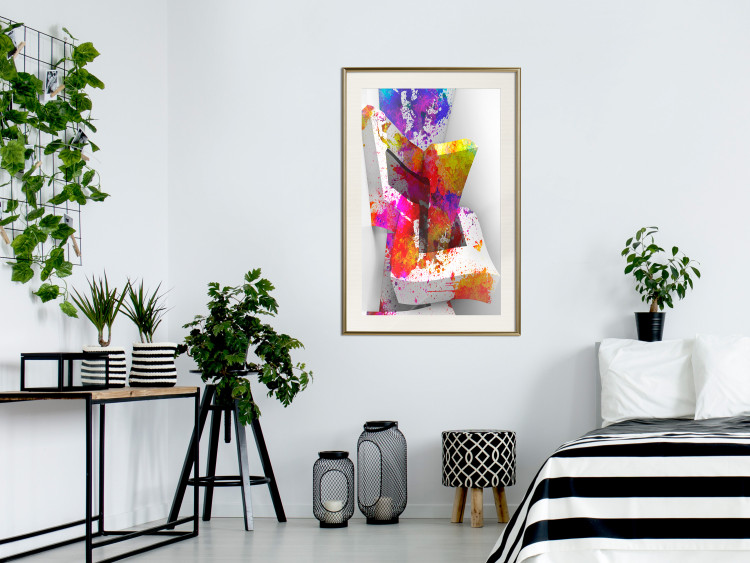 Wall Poster Three-dimensional shapes - colorful geometric abstraction in 3D form 115049 additionalImage 21
