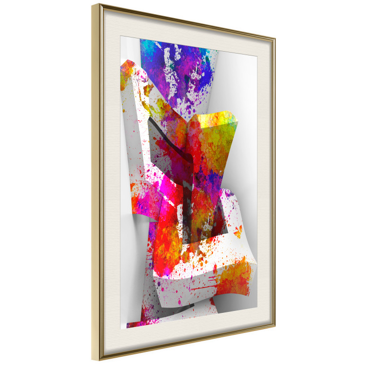 Wall Poster Three-dimensional shapes - colorful geometric abstraction in 3D form 115049 additionalImage 2