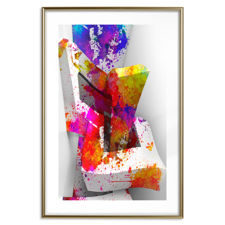 Wall Poster Three-dimensional shapes - colorful geometric abstraction in 3D form 115049 additionalImage 16