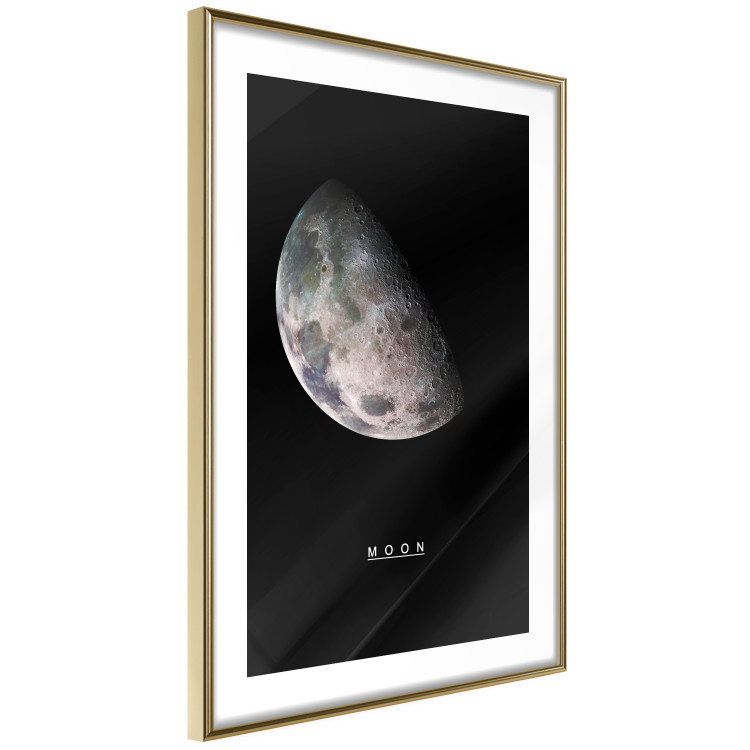 Poster Moon - silver globe and English text on a black cosmos background 116749 additionalImage 7