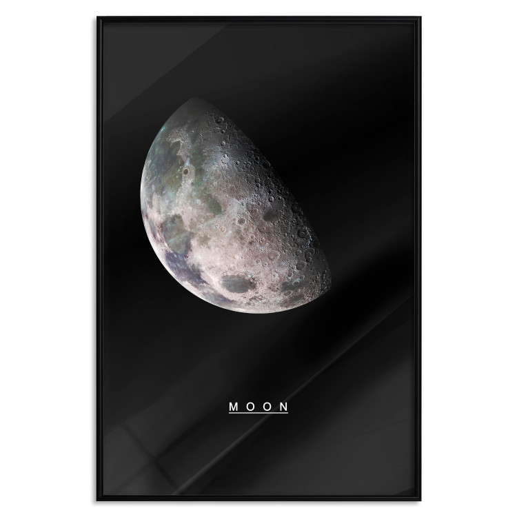 Poster Moon - silver globe and English text on a black cosmos background 116749 additionalImage 18