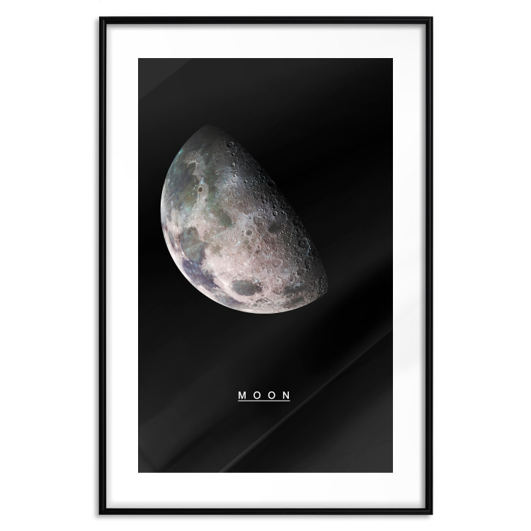 Poster Moon - silver globe and English text on a black cosmos background 116749 additionalImage 15