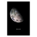Poster Moon - silver globe and English text on a black cosmos background 116749