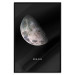 Poster Moon - silver globe and English text on a black cosmos background 116749 additionalThumb 24