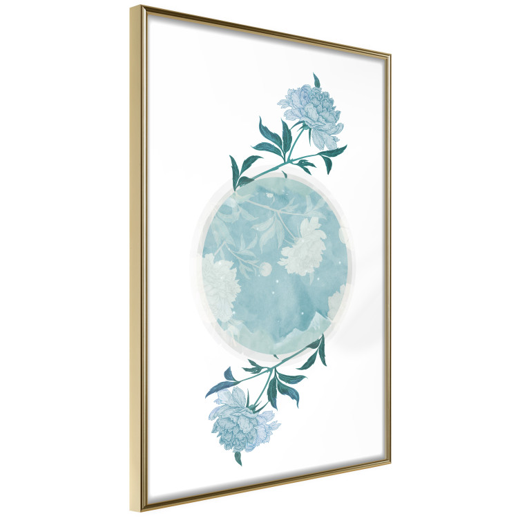 Poster Floral Planet - botanical composition with flowers and leaves on white 117549 additionalImage 12