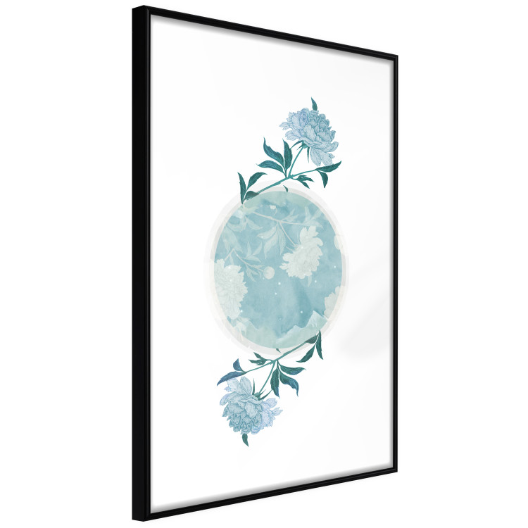 Poster Floral Planet - botanical composition with flowers and leaves on white 117549 additionalImage 11
