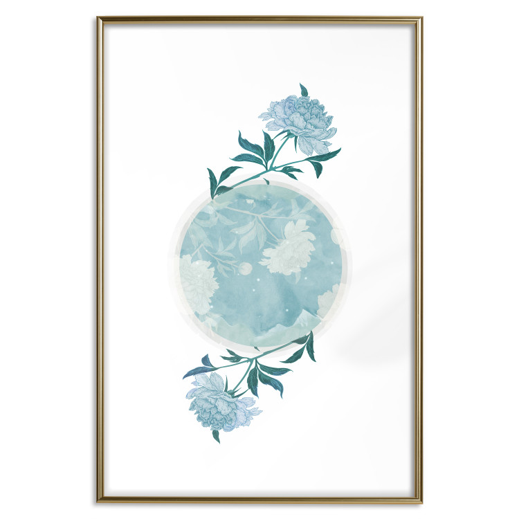 Poster Floral Planet - botanical composition with flowers and leaves on white 117549 additionalImage 15