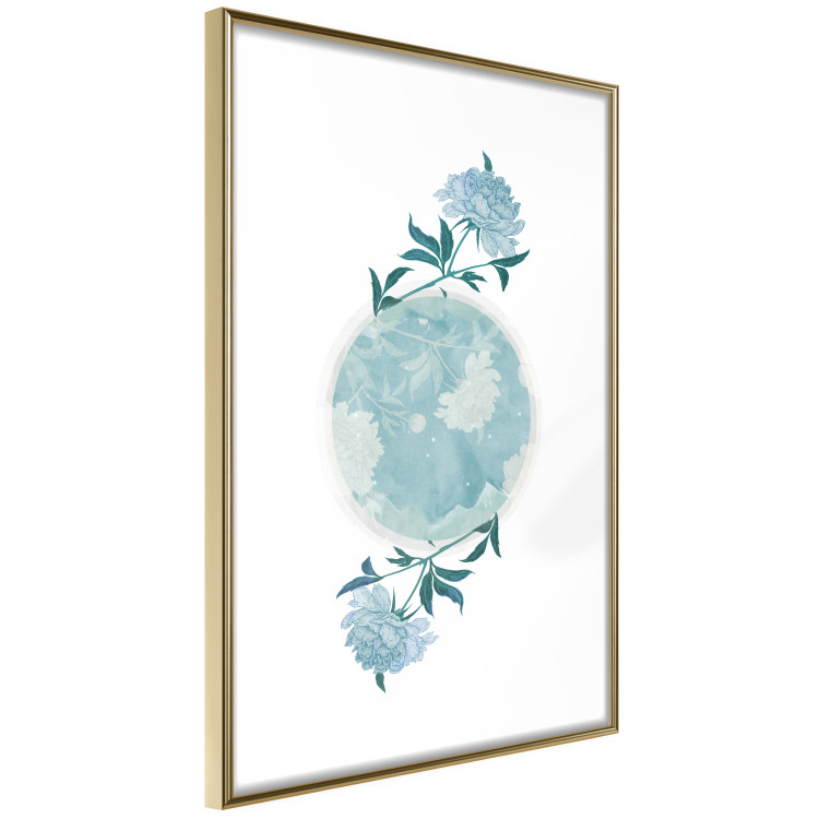 Poster Floral Planet - botanical composition with flowers and leaves on white 117549 additionalImage 6