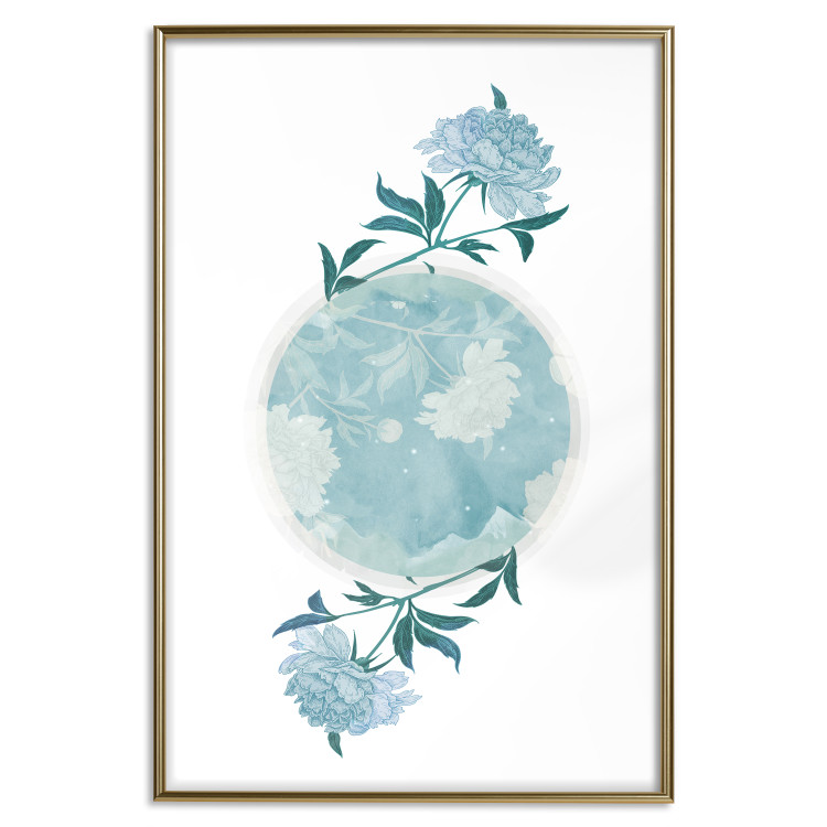 Poster Floral Planet - botanical composition with flowers and leaves on white 117549 additionalImage 19