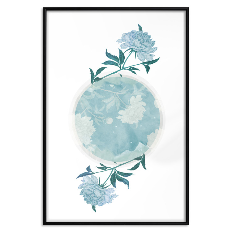 Poster Floral Planet - botanical composition with flowers and leaves on white 117549 additionalImage 18