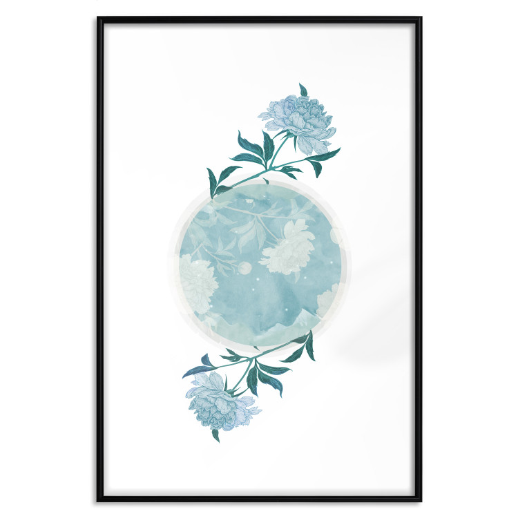Poster Floral Planet - botanical composition with flowers and leaves on white 117549 additionalImage 20