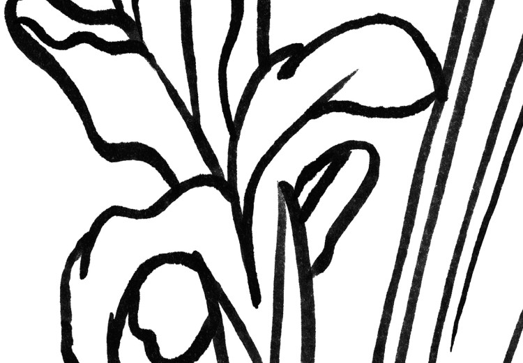 Wall Poster Iris in Love - black and white composition in line art with spring flowers 119049 additionalImage 9