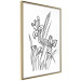 Wall Poster Iris in Love - black and white composition in line art with spring flowers 119049 additionalThumb 12