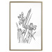 Wall Poster Iris in Love - black and white composition in line art with spring flowers 119049 additionalThumb 20