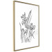 Wall Poster Iris in Love - black and white composition in line art with spring flowers 119049 additionalThumb 6
