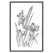 Wall Poster Iris in Love - black and white composition in line art with spring flowers 119049 additionalThumb 17
