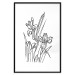 Wall Poster Iris in Love - black and white composition in line art with spring flowers 119049 additionalThumb 19
