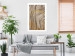 Wall Poster Golden Waves - autumn abstraction in elegant lines on a brown background 119249 additionalThumb 2