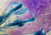 Canvas Holographic monstera - abstract leaves in shimmering purple 120449 additionalThumb 5