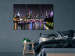 Canvas Art Print Triptych on the river in London - photo of the night city with bridge 123649 additionalThumb 3