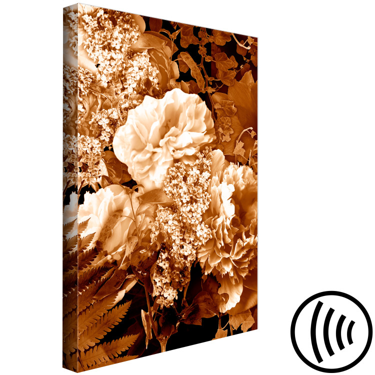 Canvas Print Autumn bouquet of flowers - a photograph of flowers in sepia colour 123849 additionalImage 6