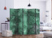 Folding Screen Emerald Memory II (5-piece) - ornaments in green design 124049 additionalThumb 2