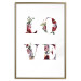 Wall Poster Love in Flowers - text with colorful flowers in English inscription 124449 additionalThumb 20