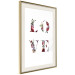 Wall Poster Love in Flowers - text with colorful flowers in English inscription 124449 additionalThumb 2