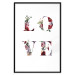 Wall Poster Love in Flowers - text with colorful flowers in English inscription 124449 additionalThumb 18