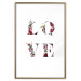 Wall Poster Love in Flowers - text with colorful flowers in English inscription 124449 additionalThumb 16